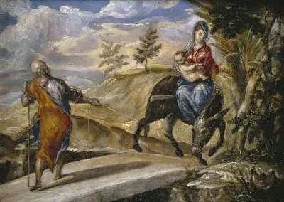 The Flight into Egypt El Greco